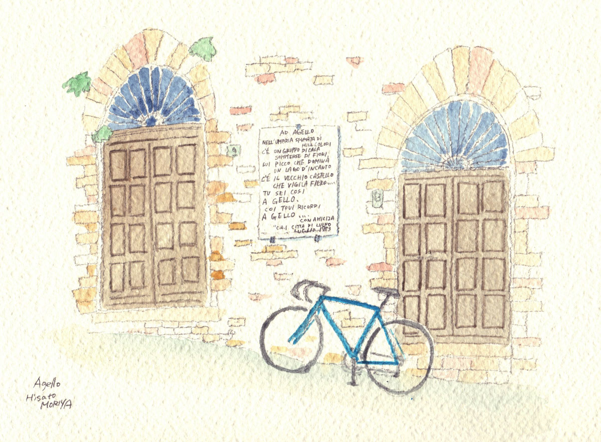 Agello　自転車　トスカーナの小さな町