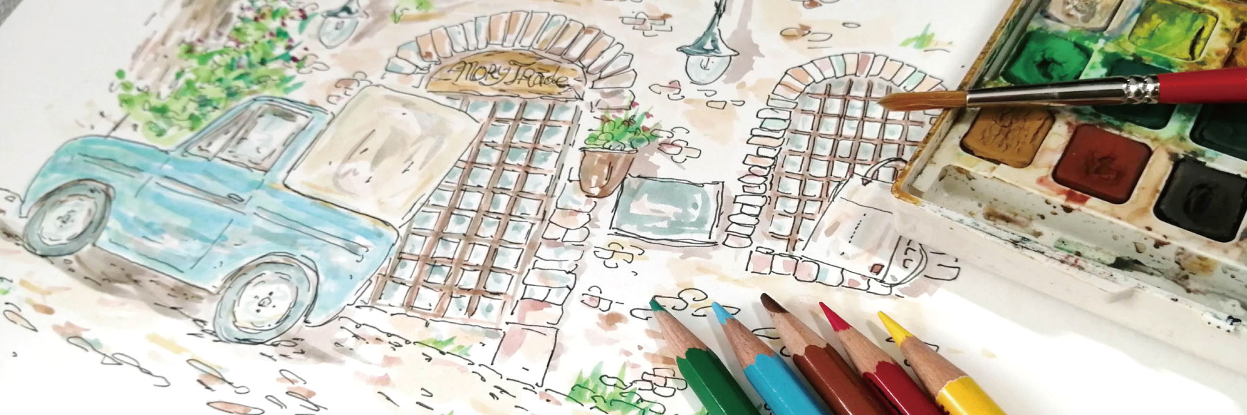 大人のぬり絵 世界の街角から